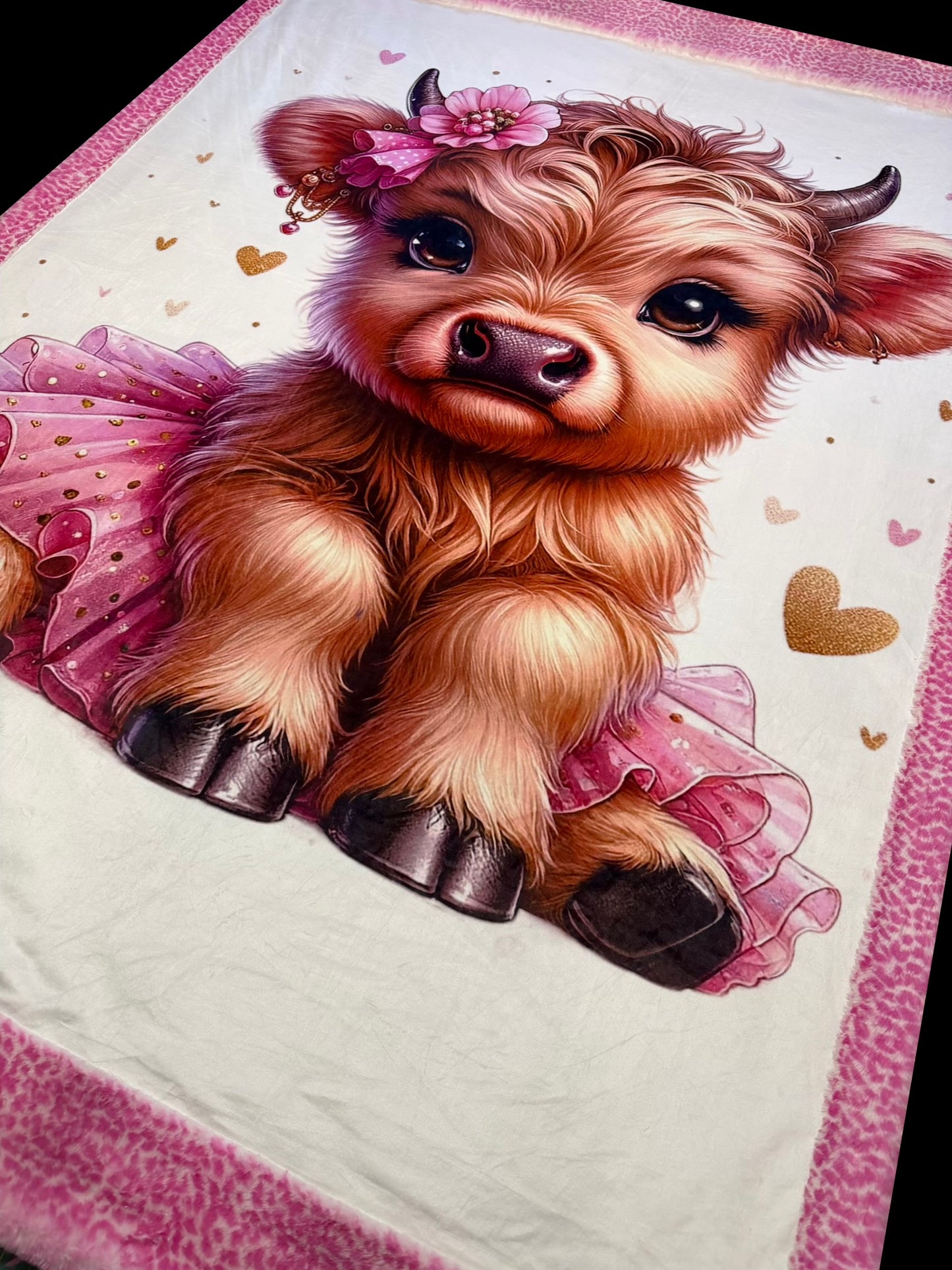 Highland Cow/ Pink Leo Whispy